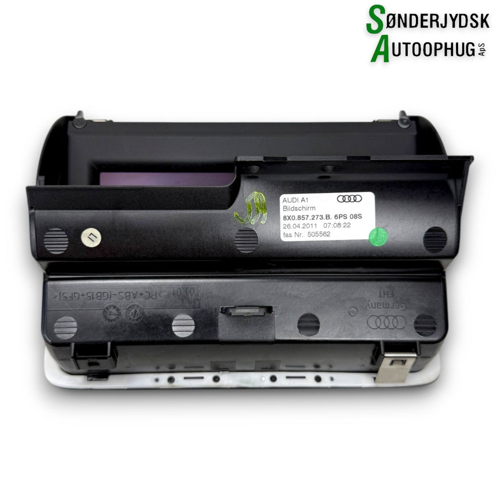Audi A1 Radio, Multi Display Med OEM Nr. 8X0857273B Fra Audi Ophugger