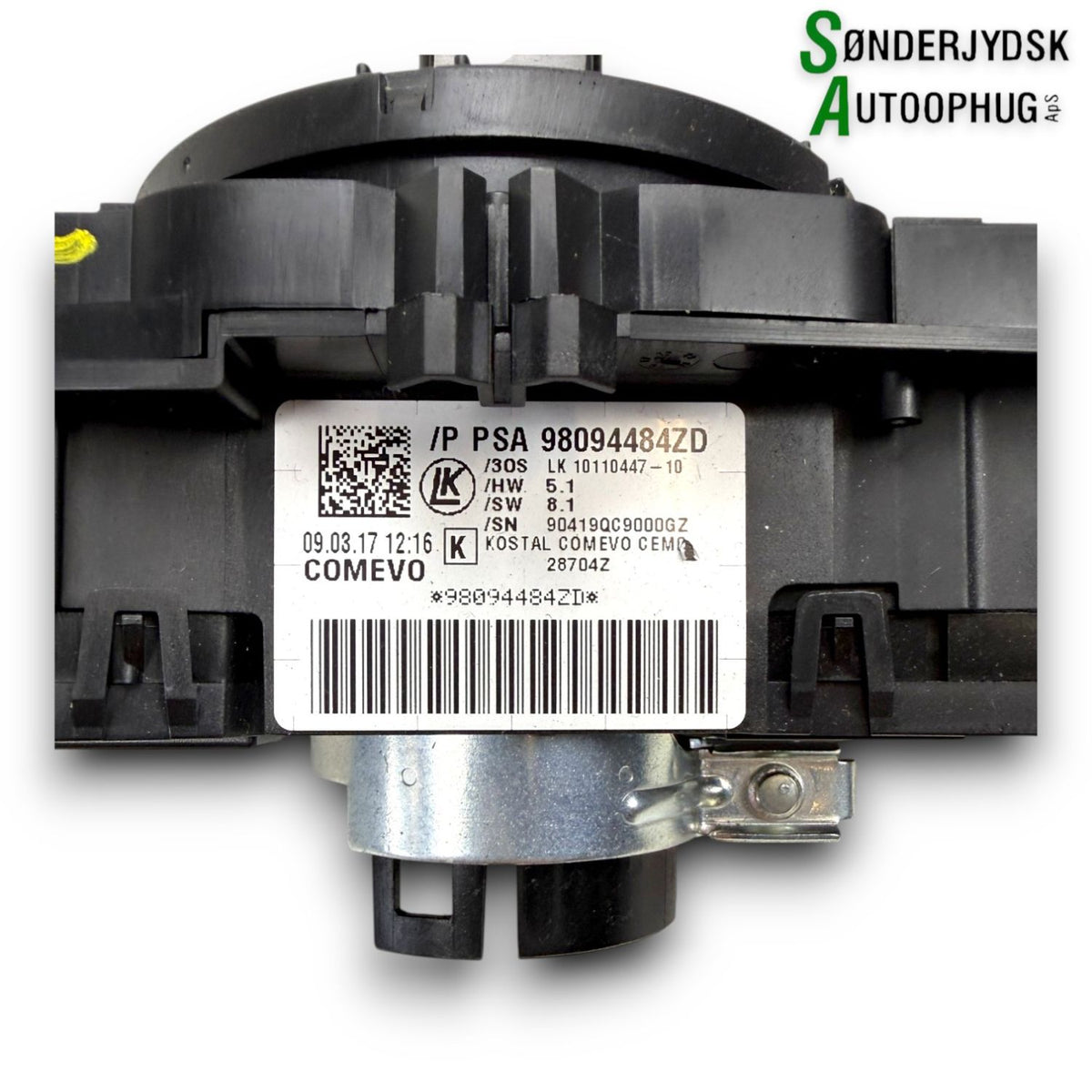 Citroen C3 III Kontakt Combi Med OEM Nr. 98312537ZD Fra Citroen Ophugger