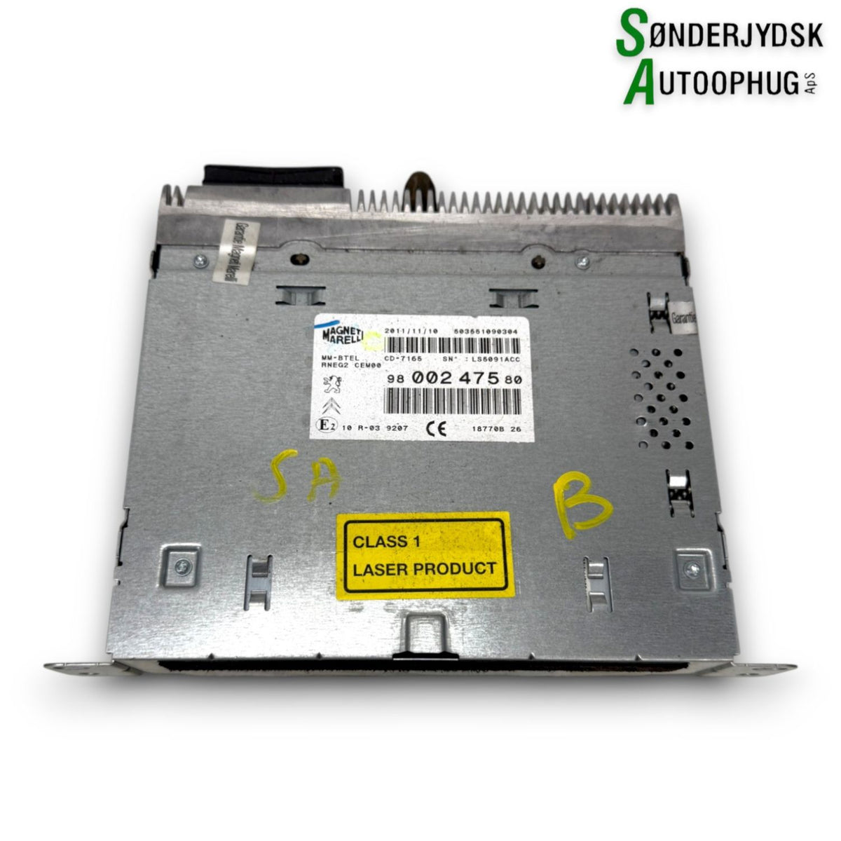 Peugeot 508 Radio M/Cd Med OEM Nr. 1608491080 Fra Peugeot Ophugger