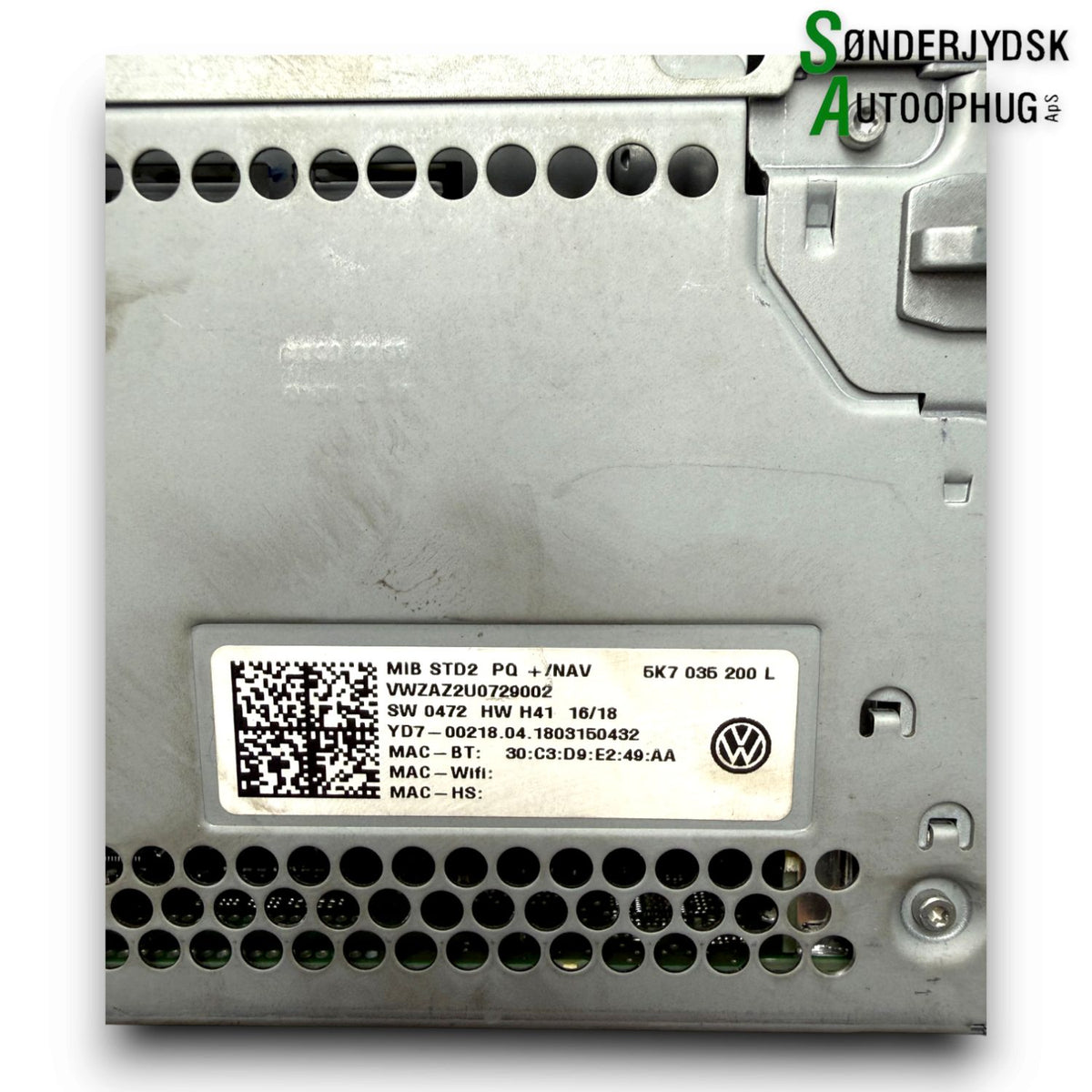 VW Caddy Sb Radio M/Cd Med OEM Nr. 5K7035200L Fra VW Ophugger