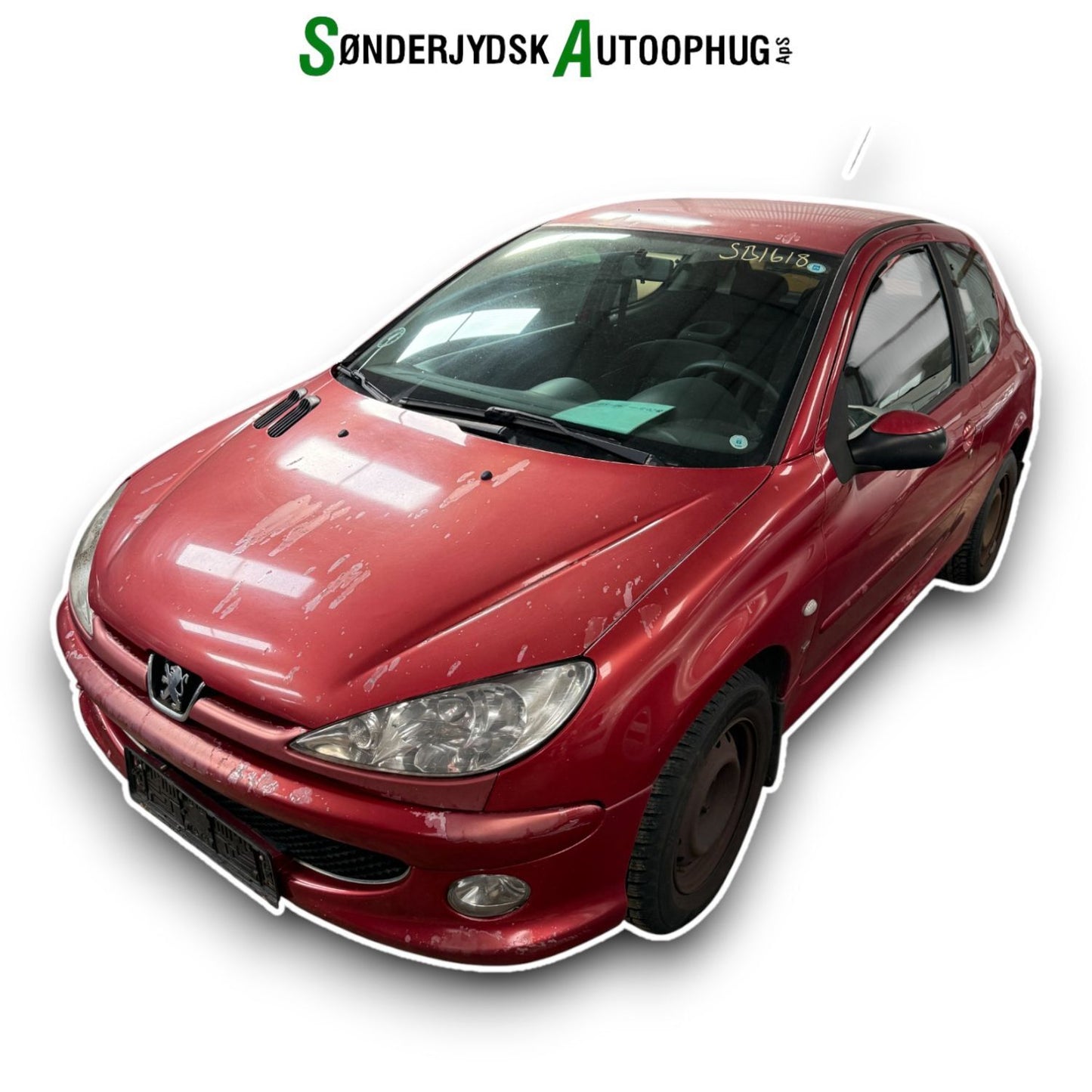 Peugeot 206 Pluk-Selv-Bil Med OEM Nr. Ophugger Fra Peugeot Ophugger
